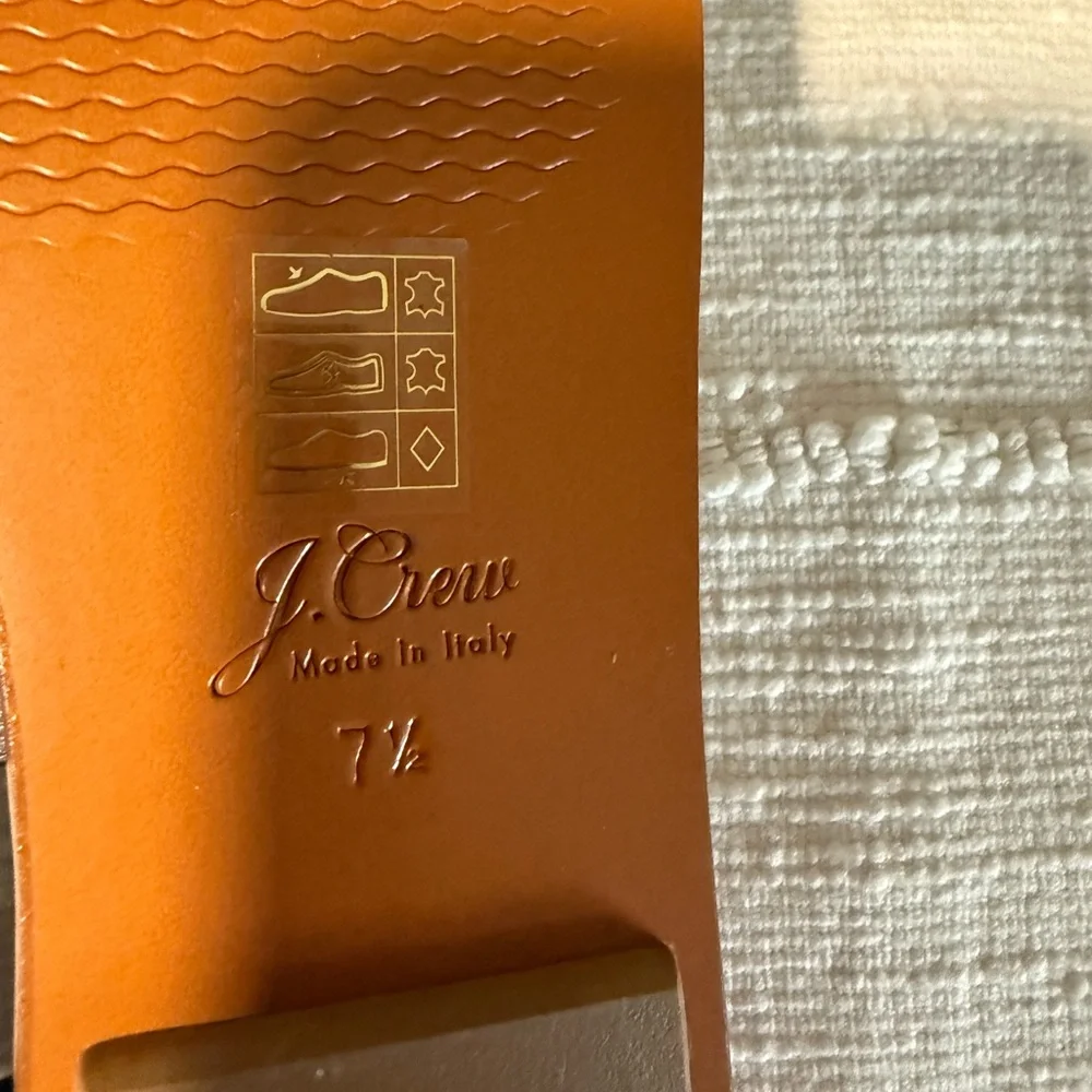 J.Crew Made in Italy Black Leather Strappy Sandals Size 7.5 - Picture 5 of 5